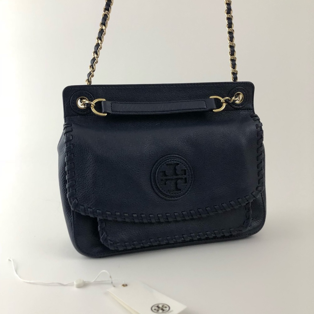 Tory Burch Marion Small Shoulder Bag (Tory Navy)
